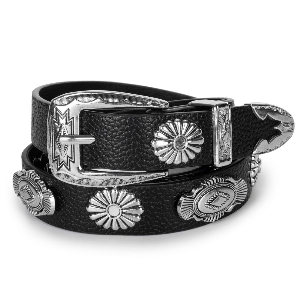 2197 Women-leather-belt For Jeans Pants Studded Adjustable-casual-cowboy